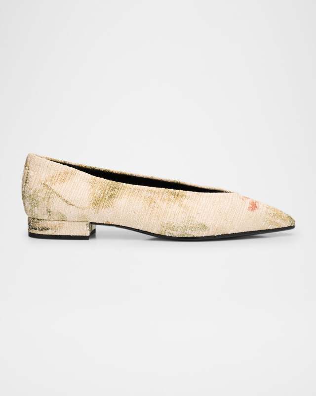Rebecca Linen Ballerina Flats